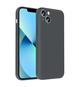 Apple iPhone 13 Uyumlu Kılıf Kamera Korumalı Kartlık Hazneli Zore Vitra Kapak (Gri)