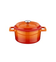 Lava Döküm Yuvarlak Tencere. Trendy Çap(Ø) 18cm. (Turuncu)
