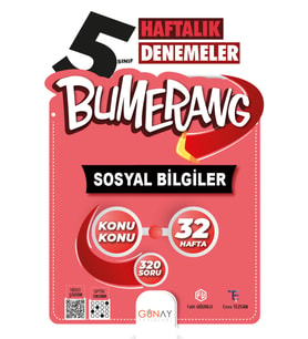 Günay Yayıncılık Günay Yayınları 5. Sınıf Sosyal Bilgiler Bumerang Deneme (Çok Renkli)