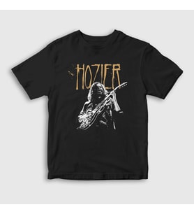 Presmono Unisex Çocuk Siyah Dublin Guitar Müzik Hozier T-Shirt 474532tt