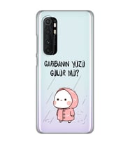 Xiaomi Mi Note 10 LITE Uyumlu Garibanın Yüzü Gülür mü? Tasarımlı Şeffaf Telefon Kılıfı