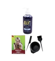 Saç Boyası Mavi 250ml, Saç Açıcı Ve Fluweel Saç Boya Kabı Seti