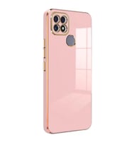 Microsonic Realme C25 Kılıf Olive Plated Siyah (Pembe)