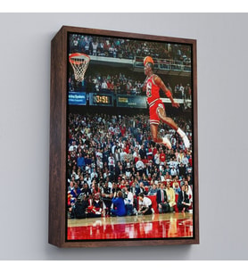 Çerçeveli Michael Jordan Tablo (Beyaz)