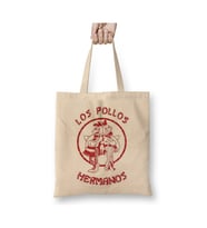 Los Pollos Hermanos Bez Çanta Uzun Saplı Alışveriş Çantası Sevgiliye Arkadaşa Hediye (Beyaz)