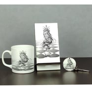 Satranç Üçlü Set (Kupa + Telefon Standı + Anahtarlık)