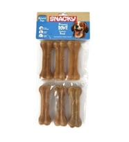 Snacky Natural Köpek Çiğneme Kemiği Dental Sığır Derisi Kemik 10cm 6'lı