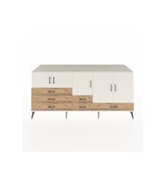 Kronos Konsol 6 Raflı 6 Çekmeceli 5 Kapaklı 220x59x99 Aytaşı-Aytaşı/Çam