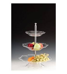 3 KATLI PAPATYA MODEL AKRİLİK STAND (ŞEFFAF)