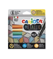 Carioca Metalik Jumbo Keçeli Kalem 6 Renk Maxi Tip 