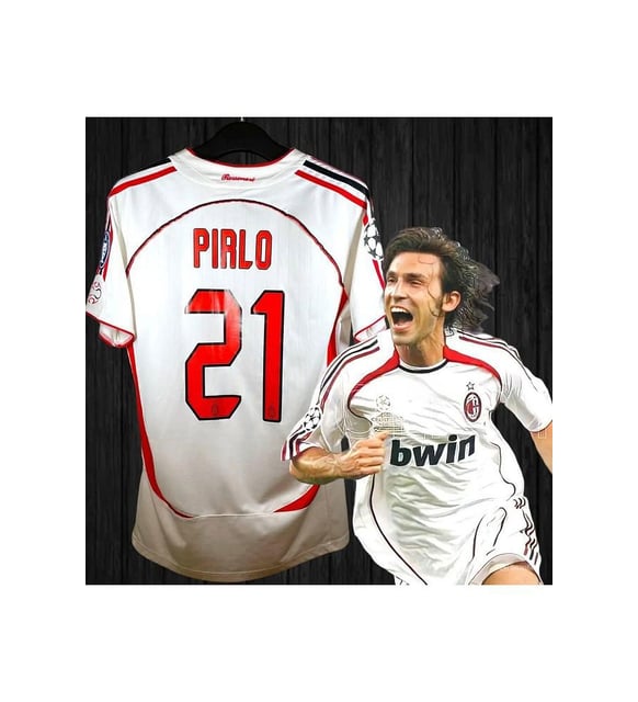 Retro Ac. Milan. PİRLO 21 Beyaz Yetişkin Forması