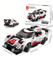 Wange Süper Car Beyaz Spor Yarış Arabası 175 Parça Lego