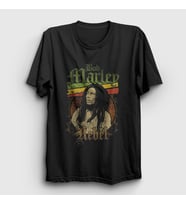 Presmono Unisex Siyah Rebel Bob Marley T-Shirt 265641tt