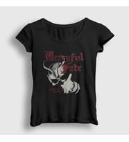 Presmono Kadın Siyah Oath Mercyful Fate T-Shirt 550648tt