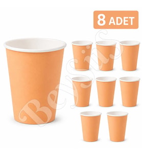 Parti Kağıt Bardak 8li Turuncu