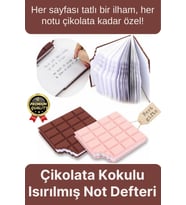 Özel Tasarım Eğlenceli Hediyelik Isırılmış Lezzet Gerçekçi Çikolata Görünümlü Kokulu Not Defteri