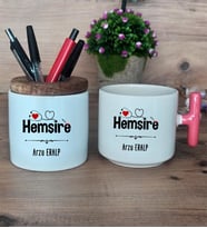 Hemşire Hediye Sepeti Kupa Bardak T Kulplu, Kalemlik Hediyeleri Tıp Bayramı Hemşireler Günü Hediyesi (Model 4)