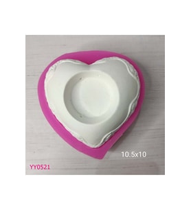 YY0521 Kalp Tealight Mumluk Silikon Kalıp