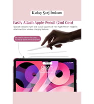 iPad Air 11 inç 6. Nesil M2 Çip Uyumlu Akıllı Smart Cover Tablet Kılıfı (Pembe)