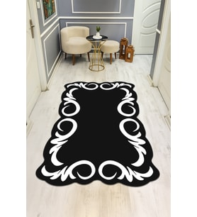 Modern Desenli Lazer Kesim Dijital Baskı Kaymaz Taban Halı H0457