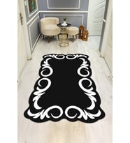 Modern Desenli Lazer Kesim Dijital Baskı Kaymaz Taban Halı H0457