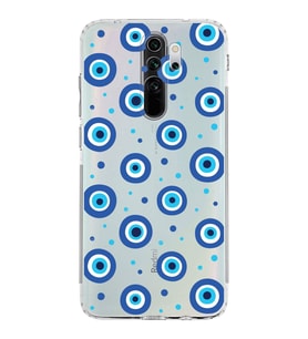 PrintiFy Xiaomi Redmi Note 8 Pro ile Uyumlu Nazar Boncuğu 1  Kamera Korumalı Şeffaf Silikon Kılıf