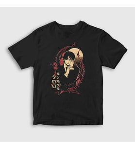 Presmono Unisex Çocuk Siyah Chrollo Lucilfer V4 Anime Hunter X Hunter T-Shirt 268117tt