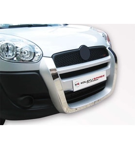 Fiat Doblo Uyumlu 2 Ön Koruma Kromlu Fiber 2010 Ve Sonrası