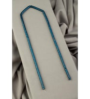 Hematit Doğal Taş Parlak Mavi Rondela Kesim 4x2mm Dizi [AA]