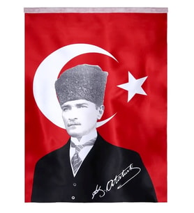 Atatürklü Bayrak 200X300cm 2x3m Atalı Türk Bayrağı