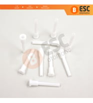 10 Adet Cam Kriko İndirme Kaldırma Mekanizma Kablo Ucu Halat Dübeli Tip BCP052