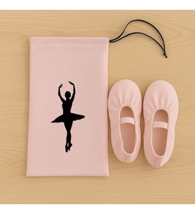 Bale Patik Çantası-Siyah Balerin (Toz Pembe)