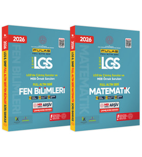 2026 8.Sınıf Full LGS Altın Seri (FULAS) MEB Çıkmış Modüler Soru Bankası Seti Çözümlü SAYISAL SET