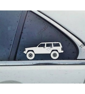 Cherokee XJ Kelebek Cam Oto Sticker 17 CM 2 Adet