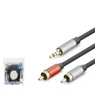 3.5 Mm To 2 Rca Ses Kablosu 10 M - Siyah HDX1076