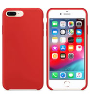 Apple iPhone 8 Plus Altı Açık Liquit Lansman Silikon Bayrak Kırmızısı