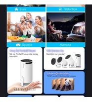Taşınabilir Android Projeksiyon En Güncel Versiyon Wifi Destekli Akıllı Sinema Projektör Ultra Hd