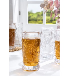 Glamis Selen Concept Fleur De Lis Model El Yapımı Cam Bardak 4'lü Set (Şeffaf)