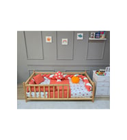 Montessori Bebek Uyku Seti - %100 Pamuklu Kumaş (Turuncu)