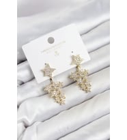 Yıldız Model Gold Renk Zirkon Taşlı Küpe TJ-BKP11891