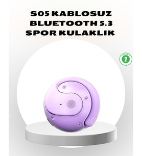 S05 Kablosuz Kulaklık Bluetooth 5.3 IPX4 Su Geçirmez Stereo Ses Otomatik Bağlantı