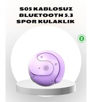 S05 Kablosuz Kulaklık Bluetooth 5.3 IPX4 Su Geçirmez Stereo Ses Otomatik Bağlantı