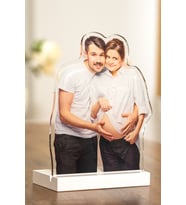 Sevgiliye özel fotoğraf Baskılı Pleksi (Beyaz)
