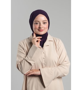 Mürdüm Pratik Hazır Geçmeli Tesettür Eşarp Sandy Arkadan Çıtçıtlı Piliseli Hijab 2406_07