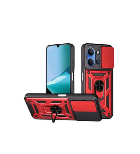 Xiaomi Redmi 15c 4g Pars Lens Yüzüklü Silikon - Kırmızı