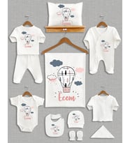 Bebeqon İsme Özel 11'li Organik Hastane Çıkışı Seti