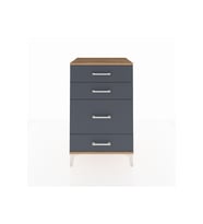 Hyperion Komodin 4 Çekmeceli 60x44x96 Çam-Antrasit