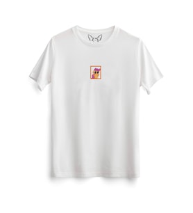  Animal Çerçeve Dijital Baskılı Çocuk Beyaz Tshirt
