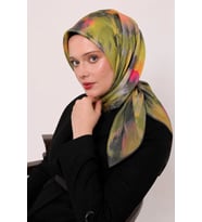 Lesscarves Pamuk İpek Eşarp Batik Desenli LS2204