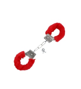 Peluşlu Metal Fantezi Kelepçe Kırmızı